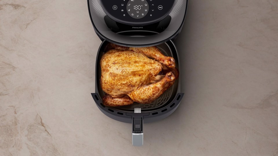 Philips Serie 3000 Airfryer da 7.2 L, Friggitrice ad aria 16 in 1, Finestra e luce, App ricettario NA342/00