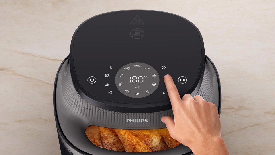 Philips Serie 3000 NA332/00 Airfryer 6.2 L, Friggitrice ad aria 16 in 1, App ricettario