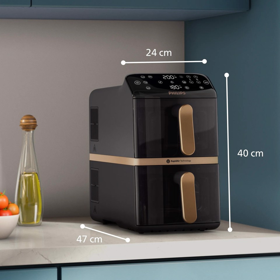 Philips Serie 4000 Airfryer con doppio cestello verticale