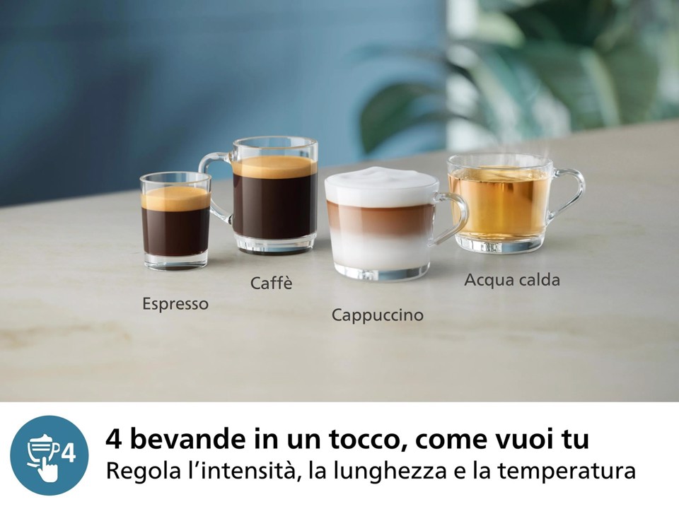 Philips Series 2300 LatteGo EP2334/10 Macchina da caffè automatica, 4 bevande, cappuccinatore, 1.8 L, macine in ceramica