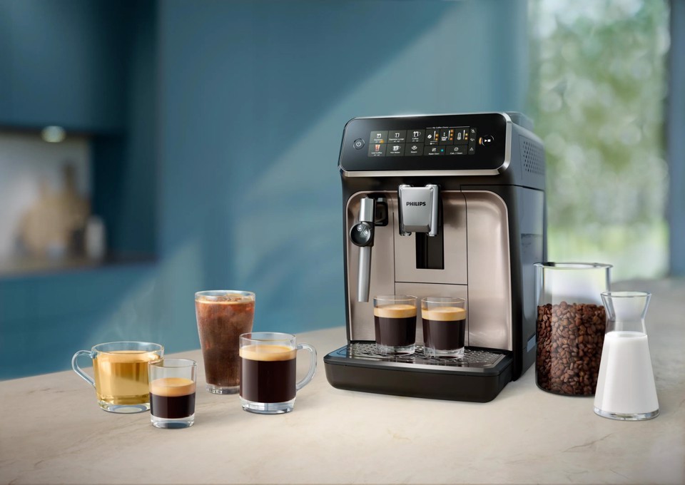 Philips Series 3300 EP3321/40 Macchina caffè automatica, 5 bevande, montalatte, 1.8L, macine in ceramica