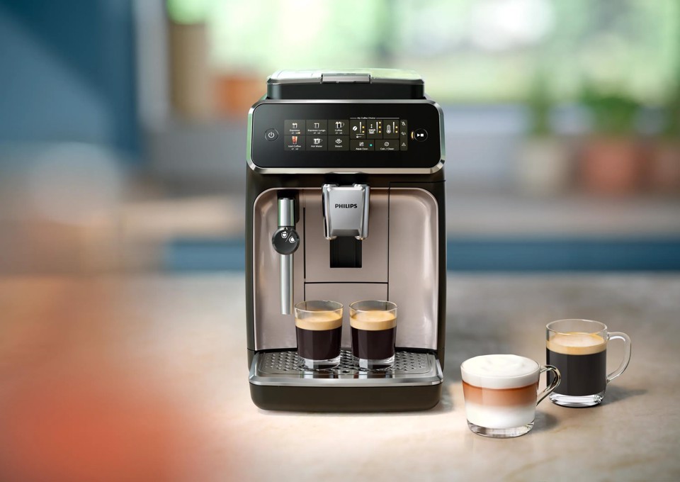 Philips Series 3300 EP3321/40 Macchina caffè automatica, 5 bevande, montalatte, 1.8L, macine in ceramica