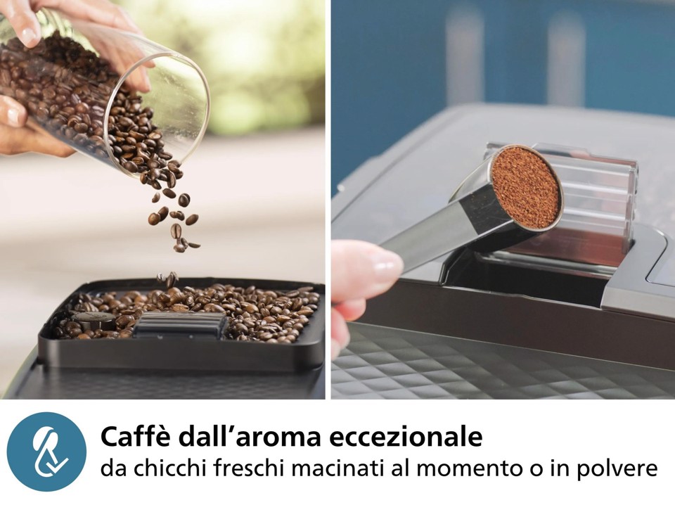 Philips Series 3300 EP3321/40 Macchina caffè automatica, 5 bevande, montalatte, 1.8L, macine in ceramica