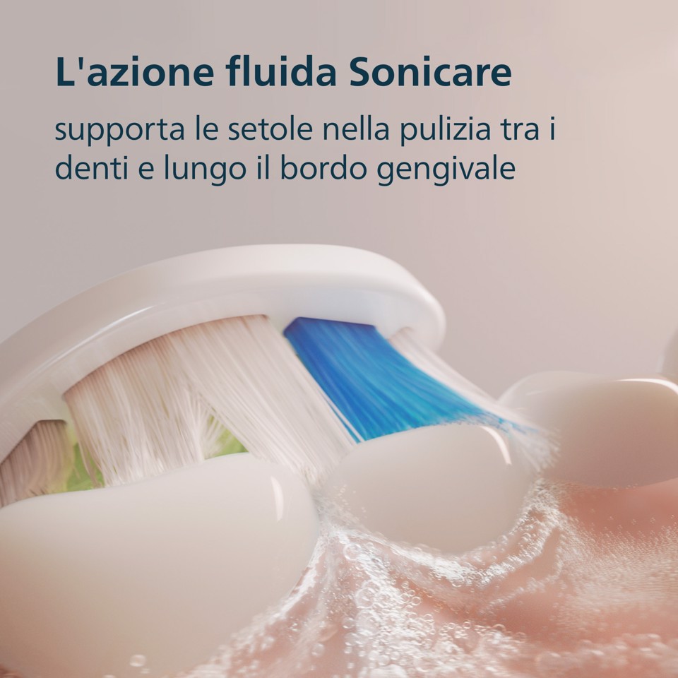 Philips Sonicare serie 5300 Sonicare Spazzolino elettrico sonico con base di ricarica e sensore di pressione colore bianco HX7108/02