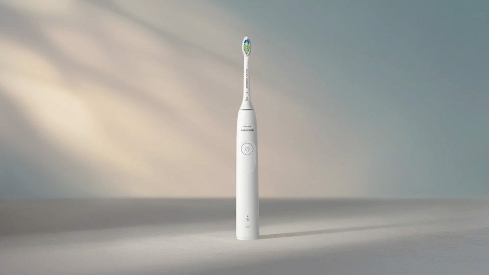 Philips Sonicare serie 5300 Sonicare Spazzolino elettrico sonico con base di ricarica e sensore di pressione colore bianco HX7108/02