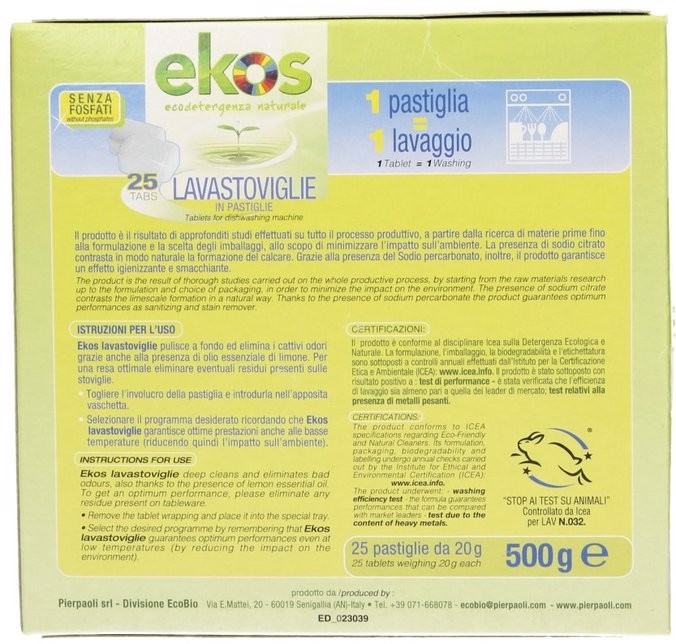 Pierpaoli 591041 detersivo per lavastoviglie 0,5 kg