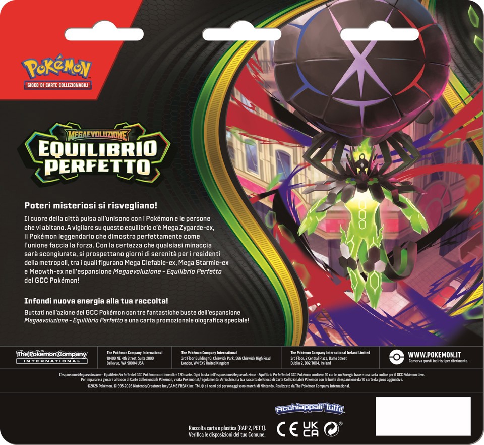 Pokémon Blister 3 Buste dell'espansione Megaevoluzione - Equilibrio Perfetto