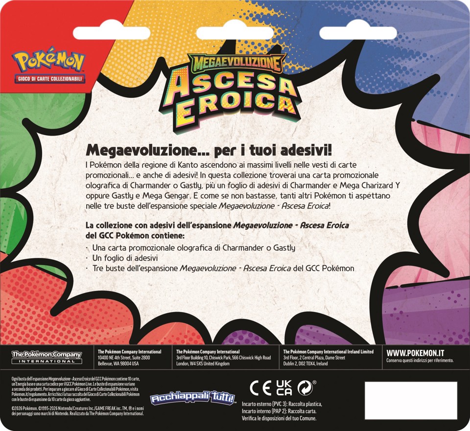 Pokémon Collezione con Adesivi dell'espansione Megaevoluzione - Ascesa Eroica (IT)
