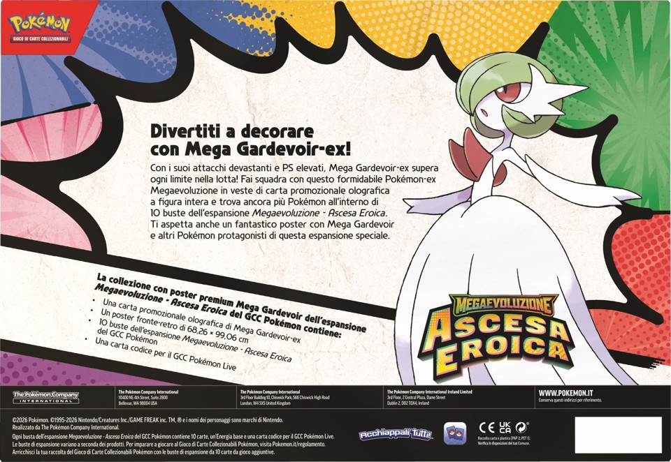 Pokémon Collezione con Poster Premium di Mega Lucario-ex e Mega Gardevoir-ex (IT)