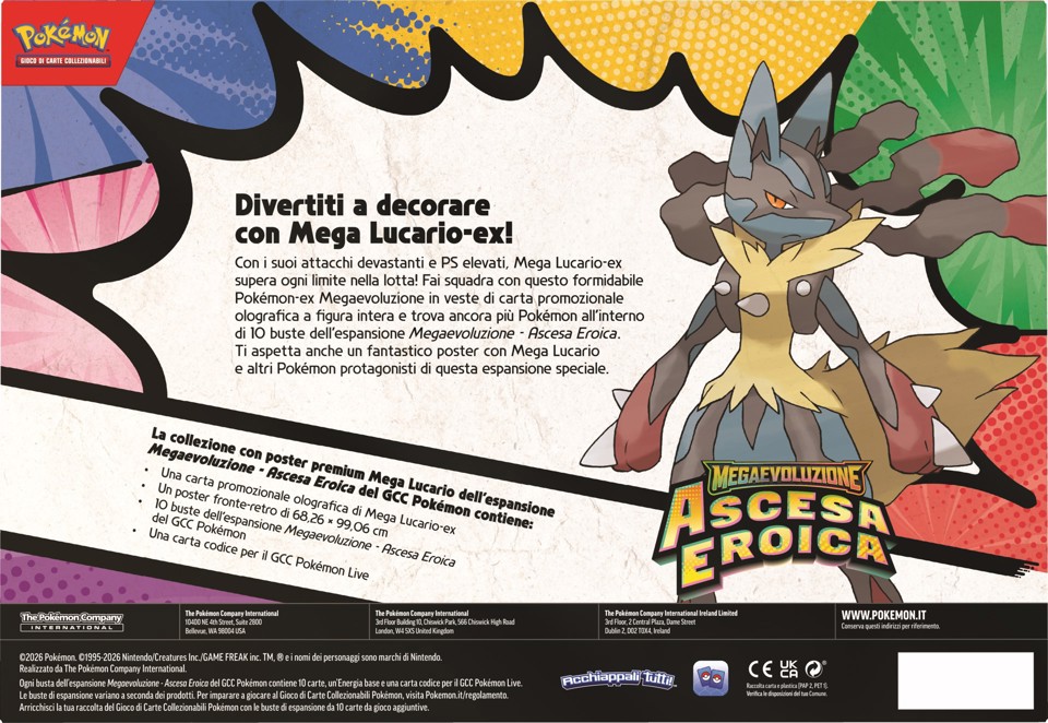 Pokémon Collezione con Poster Premium di Mega Lucario-ex e Mega Gardevoir-ex (IT)