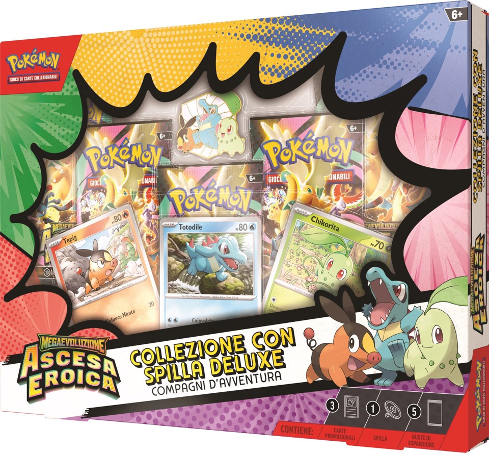 Pokémon Collezione con Spilla Deluxe Compagni d'Avventura dell'espansione Megaevoluzione - Ascesa Eroica