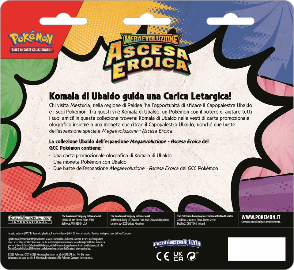 Pokémon Collezione Erika e Ubaldo dell'espansione Megaevoluzione - Ascesa Eroica del GCC