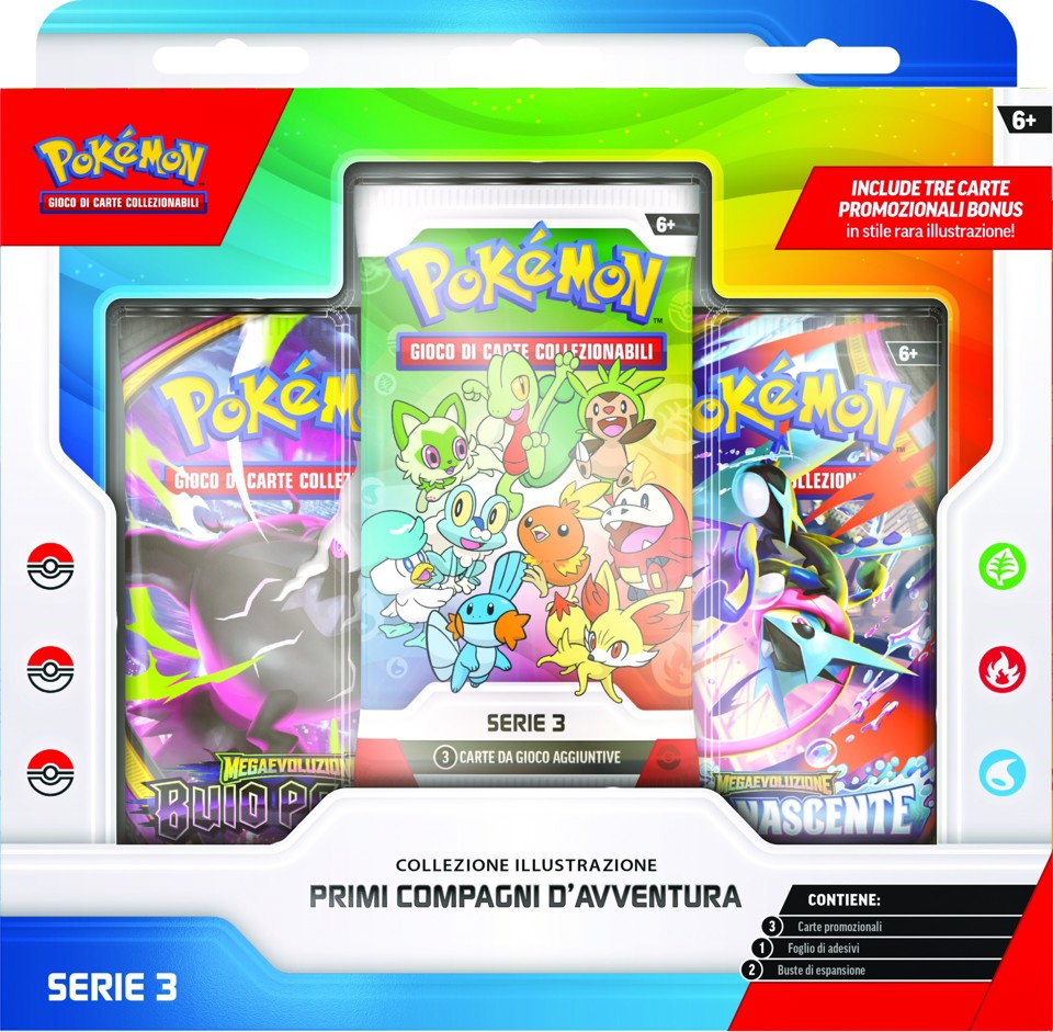 Pokémon Collezione Illustrazione Primi Compagni d'Avventura - Serie 3