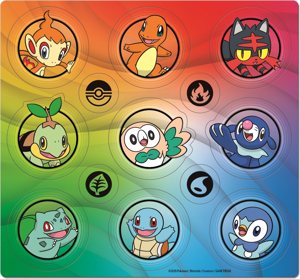 Pokémon Collezione Illustrazione Primi Compagni d'Avventura