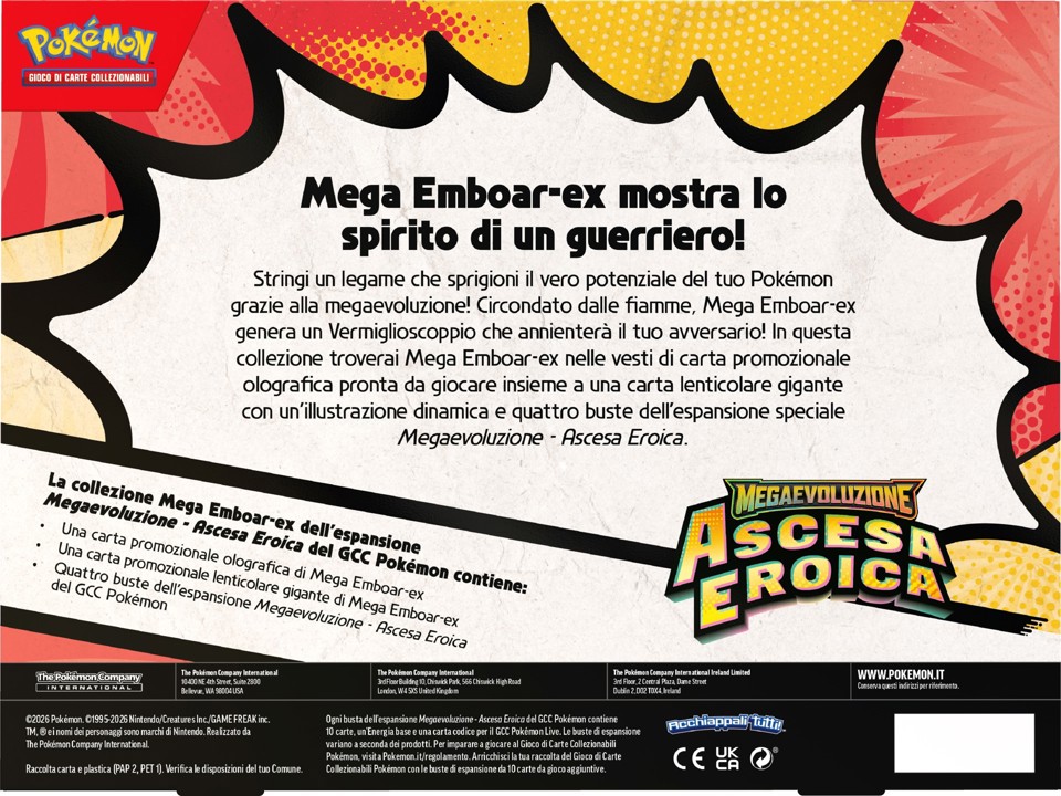 Pokémon Collezione Mega Emboar-EX, Mega Feraligatr-EX e Mega Meganium-EX dell'Espansione Megaevoluzione - Ascesa Eroica