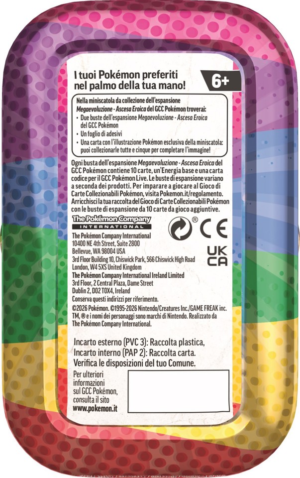 Pokémon Mini Tin da Collezione dell''espansione Megaevoluzione - Ascesa Eroica (IT)