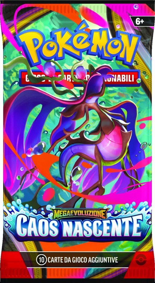 Pokémon PK10407-I Megaevoluzione Caos Nascente Busta 10 Carte