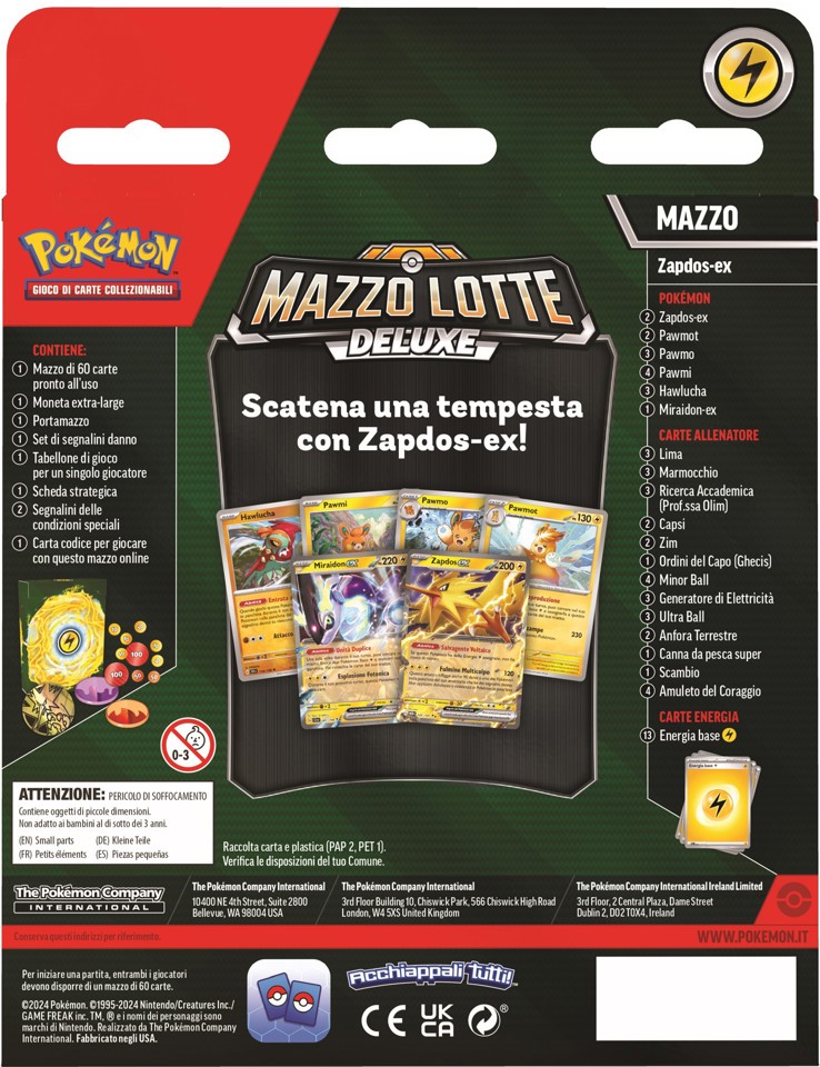 Pokémon Pokemon Mazzo Lotte Deluxe Ninetales-EX e Zapdos-EX (IT)