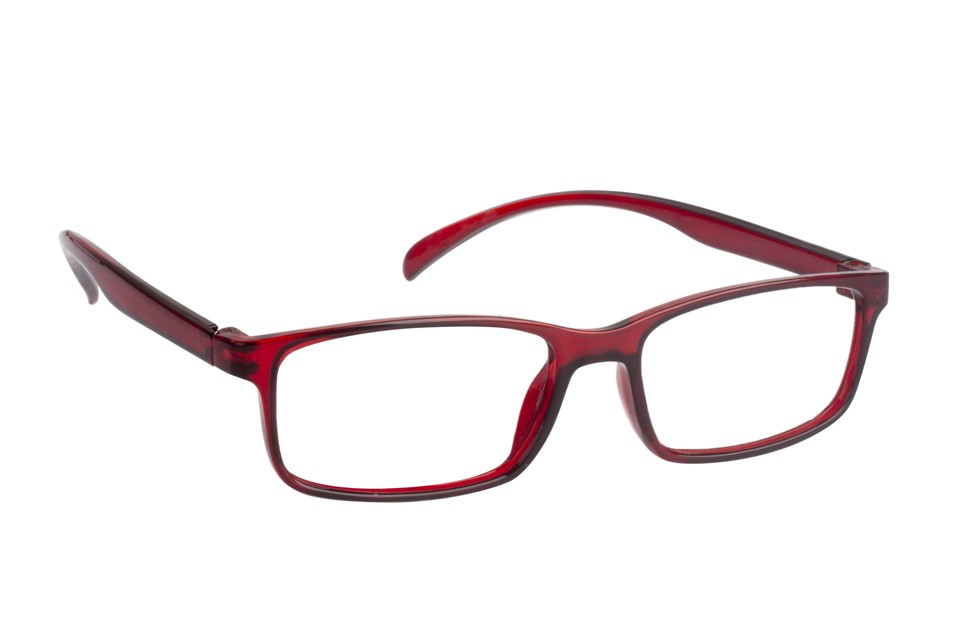 Polinelli PR14A200 occhiali di moda Unisex Rettangolo Montatura piena Nero, Rosso