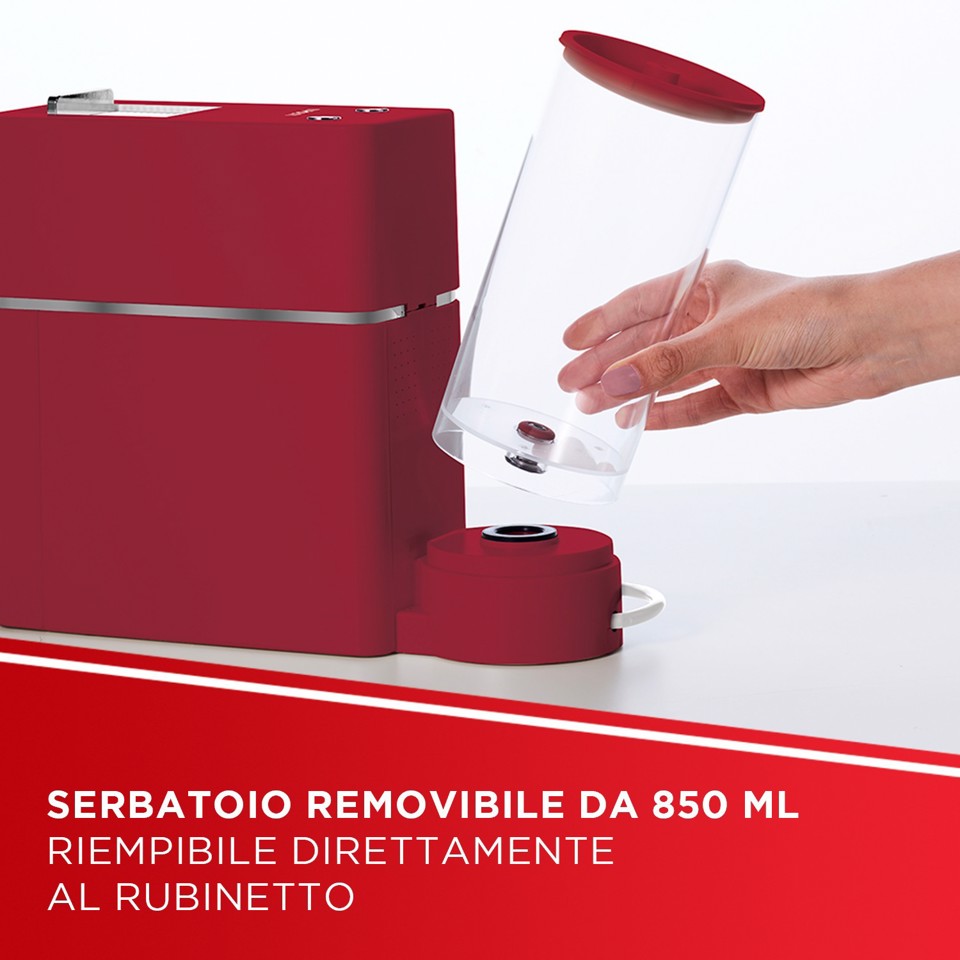 Polti Coffea S15R, macchina da caffè a cialde E.S.E. da 44 m con espulsione automatica delle cialde nell'apposito cassetto, serbatoio removibile da 0,85 l