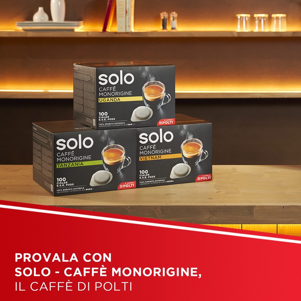 Polti Coffea S15R, macchina da caffè a cialde E.S.E. da 44 m con espulsione automatica delle cialde nell'apposito cassetto, serbatoio removibile da 0,85 l