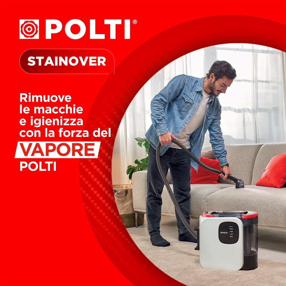 Polti StainOver SC30, lavatappeti con funzione pulitore a vapore, 4 funzioni in 1