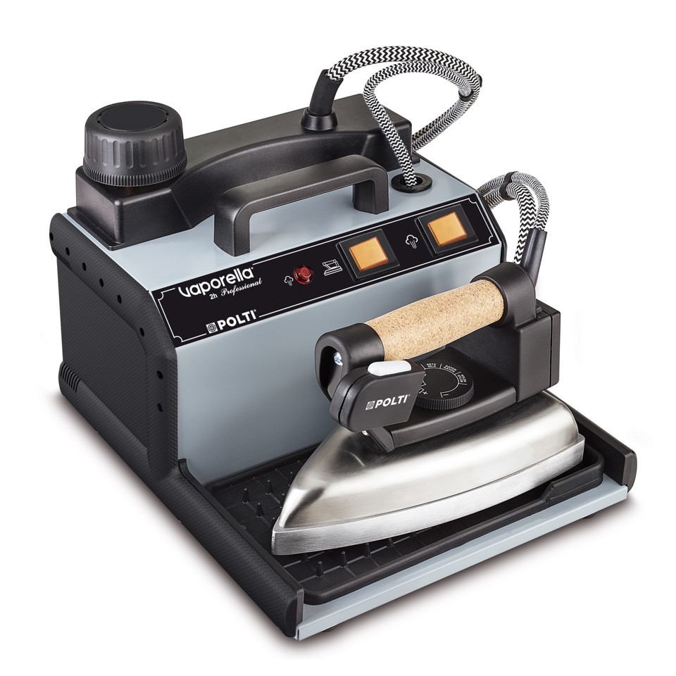 Polti Vaporella 2H Professional Stazione di stiro a vapore pressurizzato 1750 W 1,3 L Alluminio Nero, Grigio