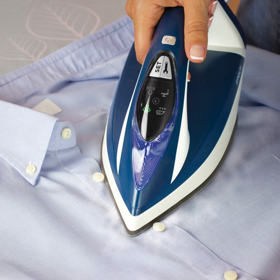 Polti Vaporella Express VE30.10 2200 W 1,6 L Piastra in Ceramica Blu, Bianco