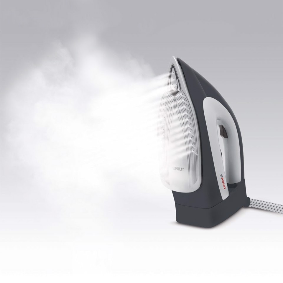 Polti Vaporella Simply VS10.12 Stazione da stiro a vapore azionata da pompa 2200 W 1,5 L Piastra in Ceramica Nero, Grigio, Bianco