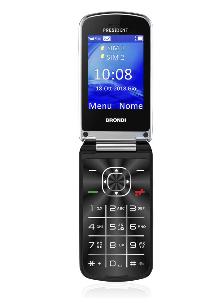 Brondi President 7,62 cm (3") 130 g Nero Telefono cellulare basico