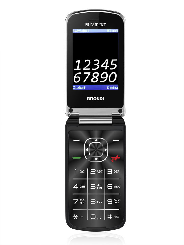 Brondi President 7,62 cm (3") 130 g Nero Telefono cellulare basico