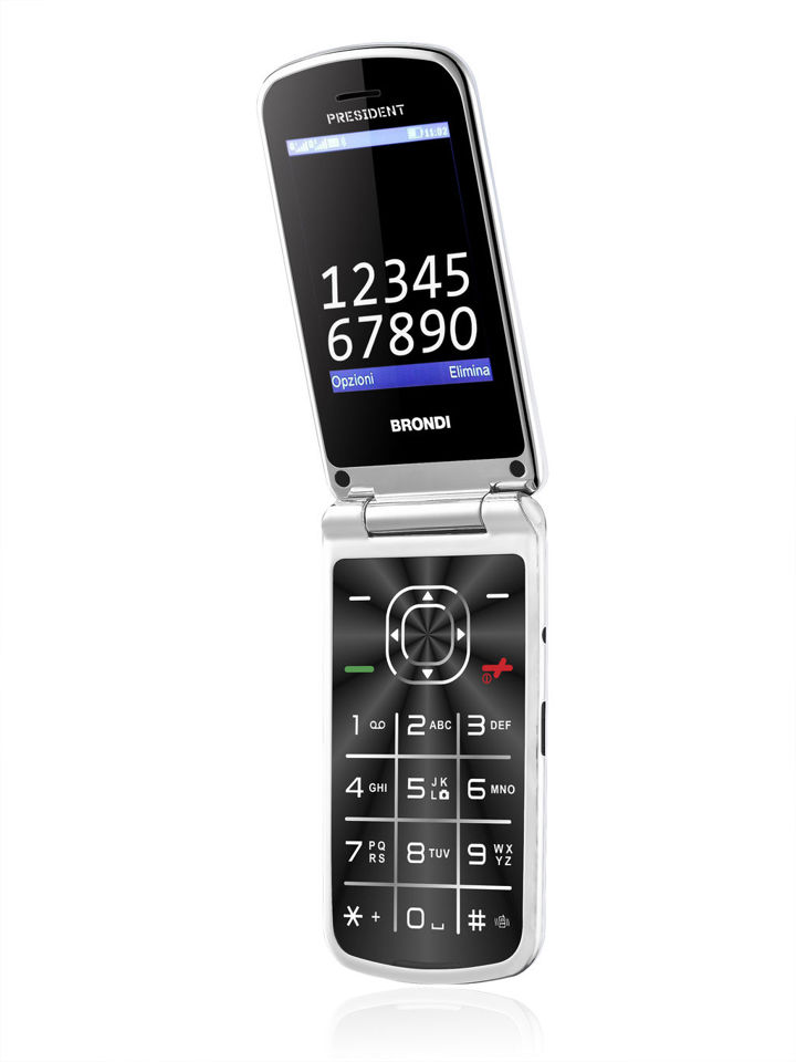 Brondi President 7,62 cm (3") 130 g Bianco Telefono cellulare basico