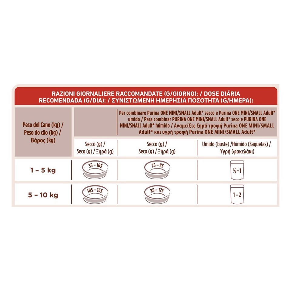 Purina ONE 12322833 cibo secco per cani adulti Manzo e riso 800g