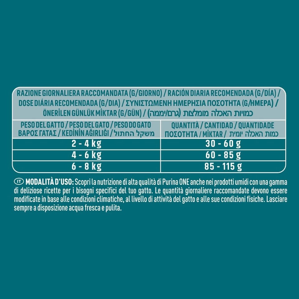 Purina ONE 12505695 Bifensis cibo secco per gatto Adulto Pollo 800 g