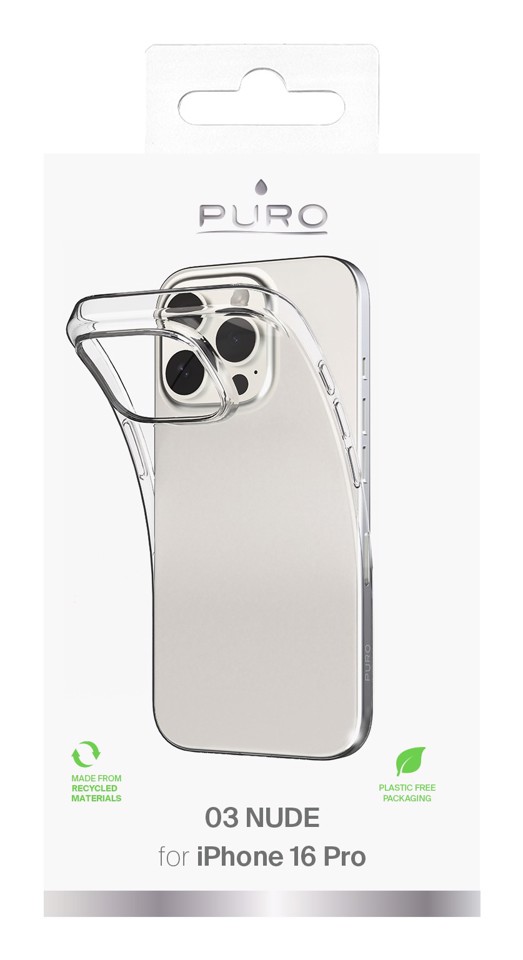 PURO 0.3 Nude Cover Trasparente iphone 16 magsafe