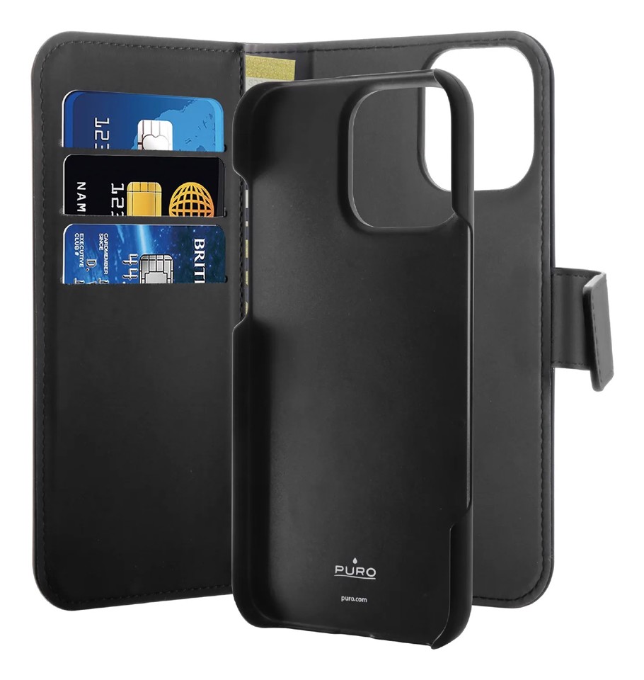 PURO Cover Wallet Detachable 2 In 1 Per iPhone 16 Pro Max