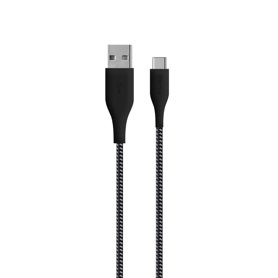 PURO CUSBCFABK3BLK cavo USB 1,2 m USB 3.2 Gen 1 (3.1 Gen 1) USB A USB C Nero