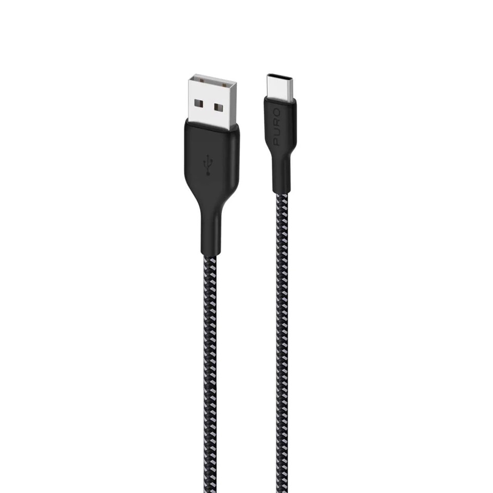 PURO CUSBCFABK3BLK cavo USB 1,2 m USB 3.2 Gen 1 (3.1 Gen 1) USB A USB C Nero