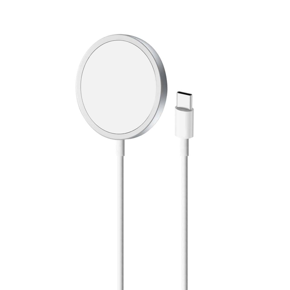 PURO CUSBCMAG1WHI Caricabatterie Magnetico USB-C MagSafe Bianco