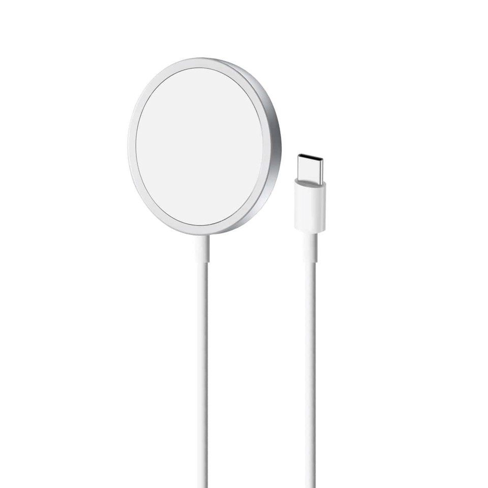 PURO CUSBCMAG1WHI Caricabatterie per dispositivi mobili Smartphone Bianco USB Carica wireless Interno