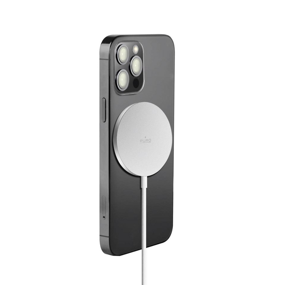 PURO CUSBCMAG1WHI Caricabatterie per dispositivi mobili Smartphone Bianco USB Carica wireless Interno