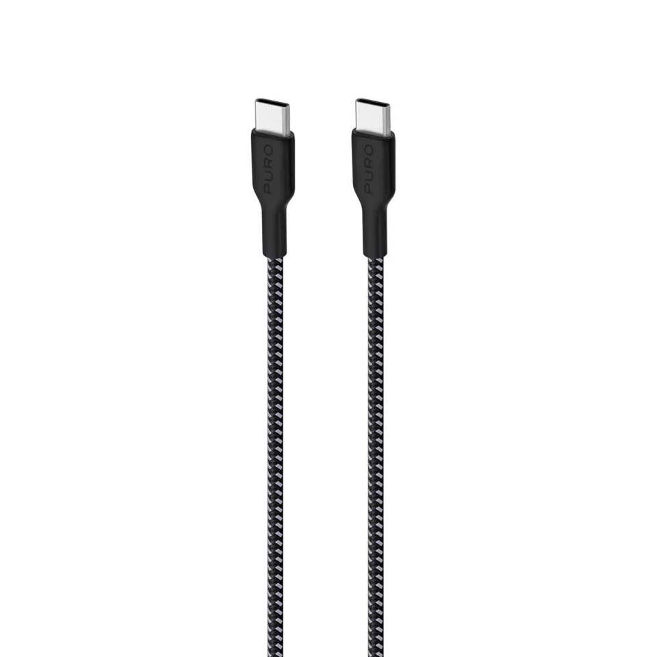 PURO CUSBCUSBCFABK3BLK cavo USB 1,2 m USB 3.2 Gen 1 (3.1 Gen 1) USB C Nero