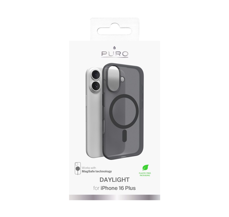PURO Daylight Cover Nero, Translucent iphone 16 magsafe
