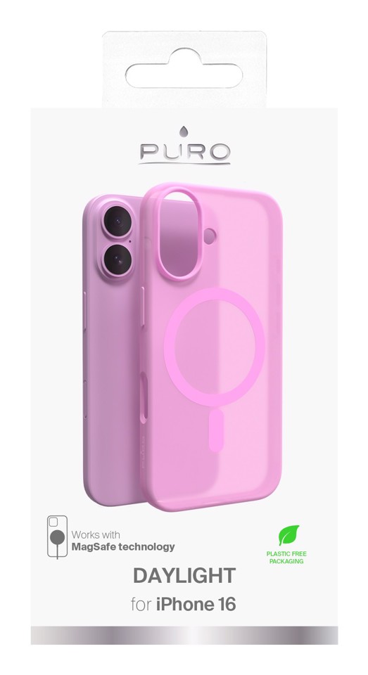 PURO Daylight Cover Rosa, Translucent iphone 16 magsafe