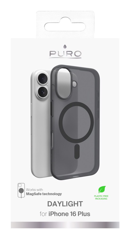 PURO Daylight custodia per cellulare 17 cm (6.7") Cover Nero, Translucent