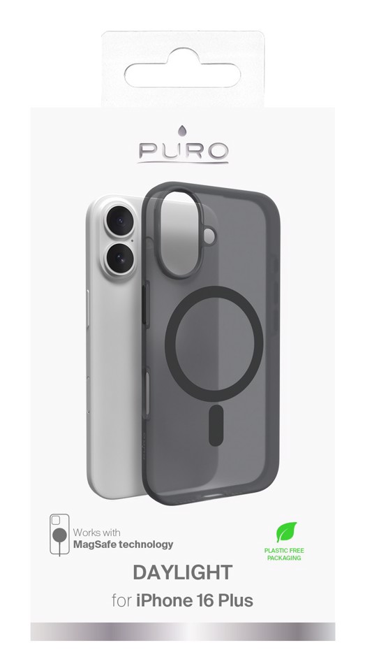 PURO Daylight custodia per cellulare 17 cm (6.7") Cover Nero, Translucent
