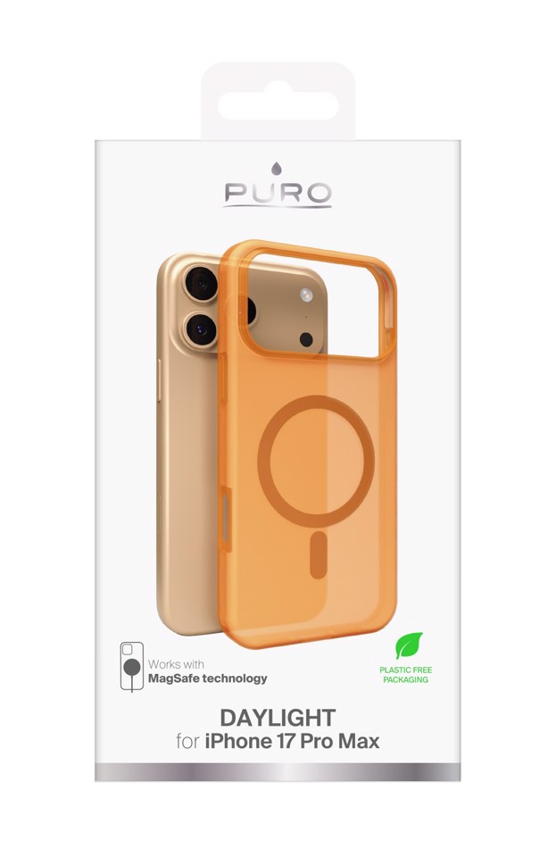 PURO Daylight custodia per cellulare 17,5 cm (6.9") Cover Arancione, Translucent