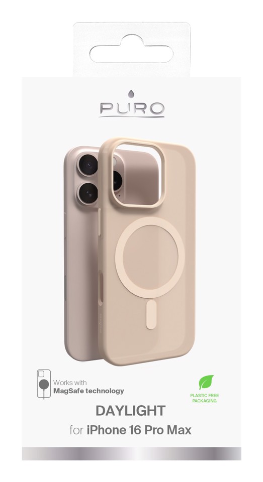 PURO Daylight Cover Beige, Translucent iphone 16 pro max