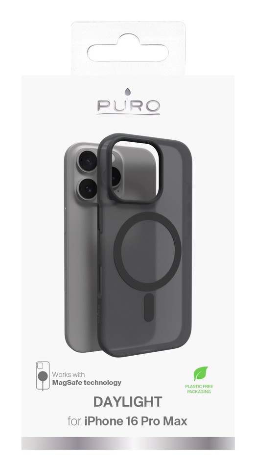 PURO Daylight custodia per cellulare 17,5 cm (6.9") Cover Nero, Translucent