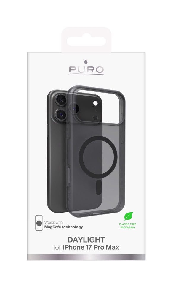 PURO Daylight custodia per cellulare 17,5 cm (6.9") Cover Nero, Translucent